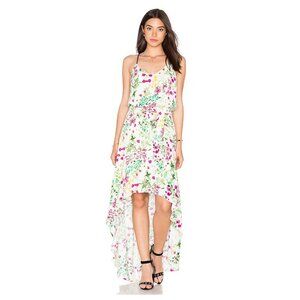 Wayf High Low Midi Dress in Ivory Floral